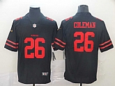 Nike 49ers 26 Tevin Coleman Black Vapor Untouchable Limited Jersey,baseball caps,new era cap wholesale,wholesale hats